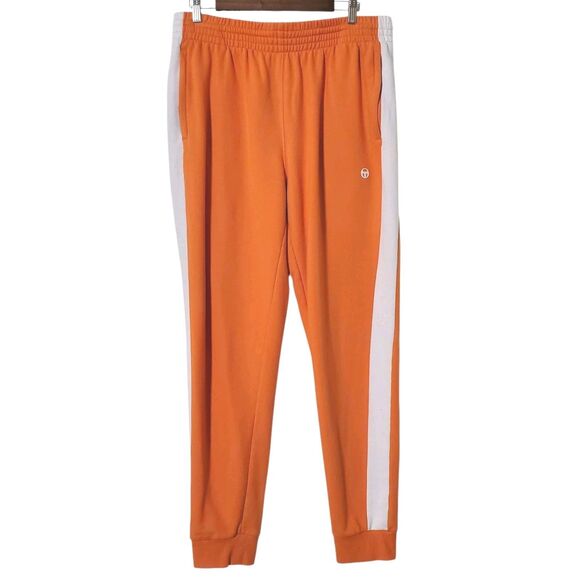 Sergio Tacchini Damarindo Track Joggers Size XL Orange Drawstring Stretch Mens - Picture 1 of 10